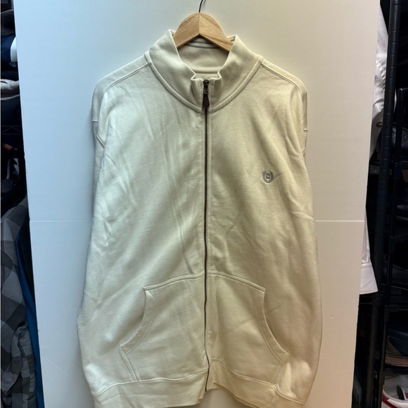 Chaps Cream Zip Up Sweater - Picture 2 of 4